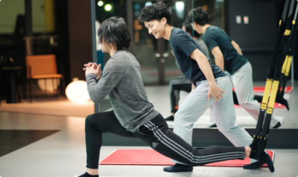 ストレッチ中の写真